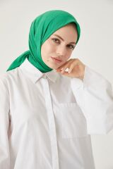 Kadın Tesettür Bambu Kraş Eşarp*benetton Yeşili
