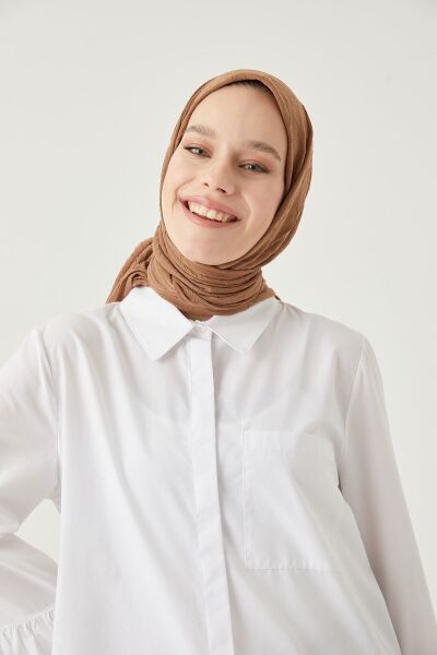 Kadın Tesettür Bambu Kraş Eşarp*tarçın