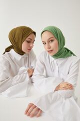 Kadın Tesettür Bambu Kraş Eşarp*yaprak Yeşili