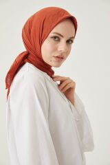 Kadın Tesettür Bambu Kraş Eşarp*kiremit