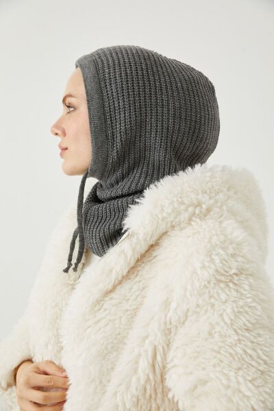 Balaclava Triko Başlık*antrasit