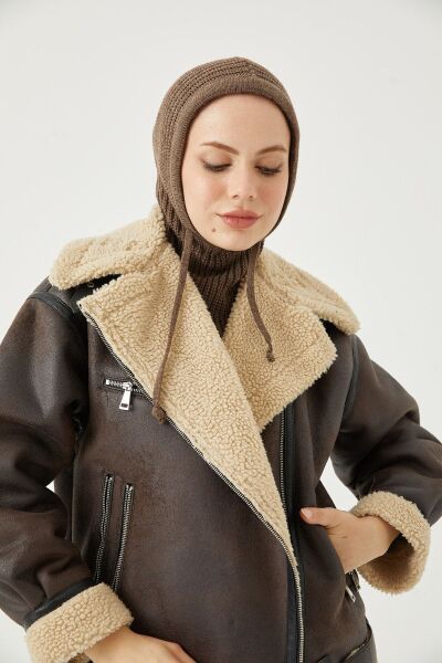 Balaclava Triko Başlık*vizon