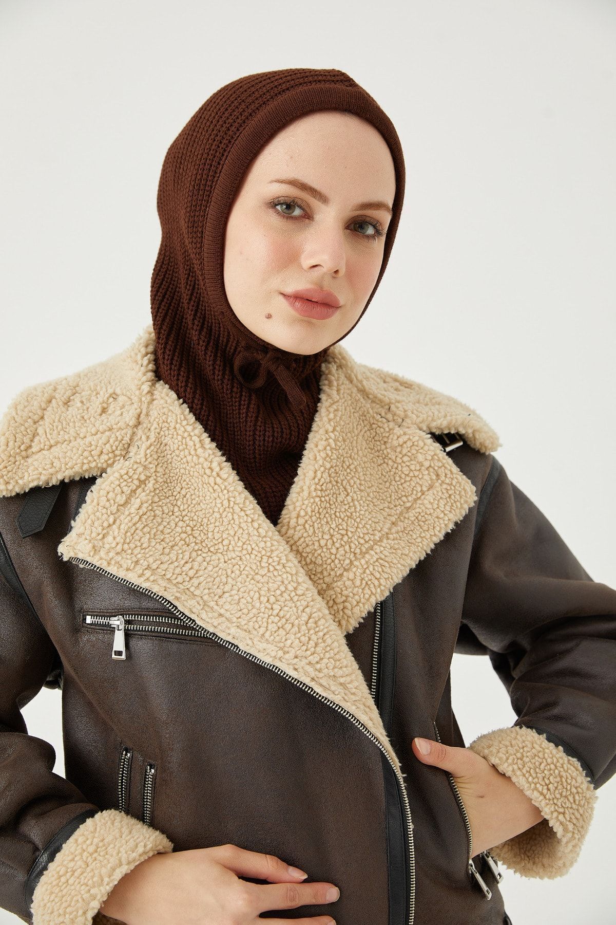 Balaclava Triko Başlık*acı Kahve