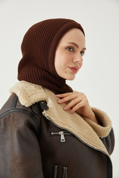 Balaclava Triko Başlık*acı Kahve