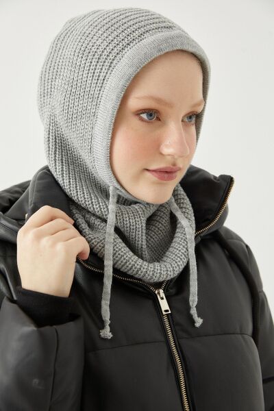 Balaclava Triko Başlık*gri