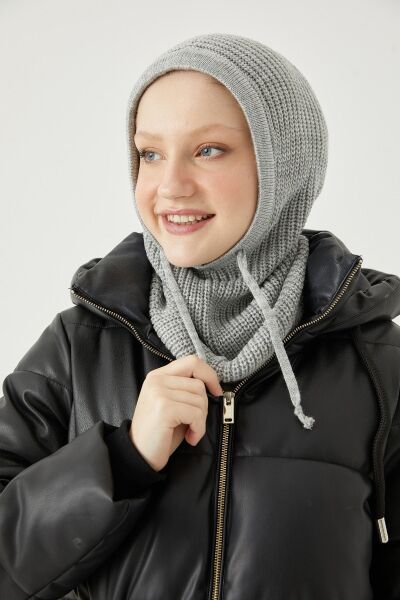 Balaclava Triko Başlık*gri