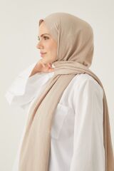 Kadın Tesettür Ipeksi Krinkıl Şal*bej