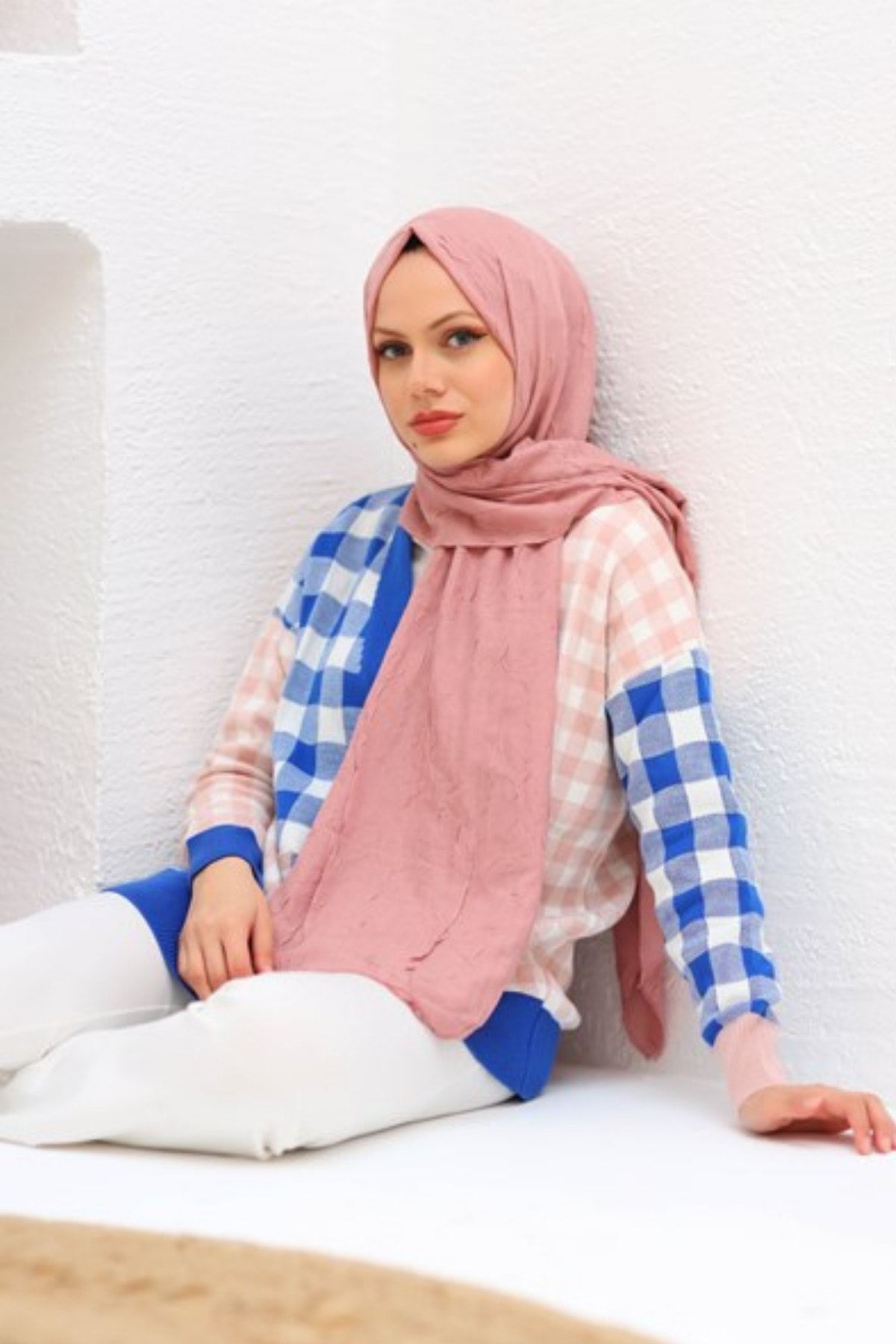 Kadın Tesettür Bambu Kraş Şal*pembe