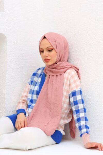 Kadın Tesettür Bambu Kraş Şal*pembe