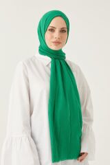 Kadın Tesettür Bambu Kraş Şal*benetton Yeşili