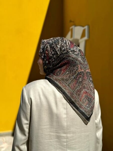 FRESCO SCARFS Soft Pamuk Etnik Desen Eşarp