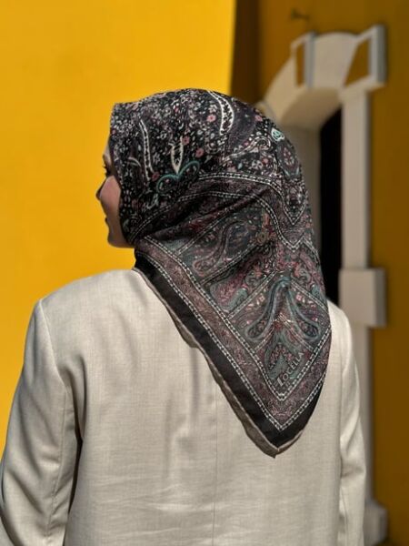 FRESCO SCARFS Soft Pamuk Etnik Desen Eşarp