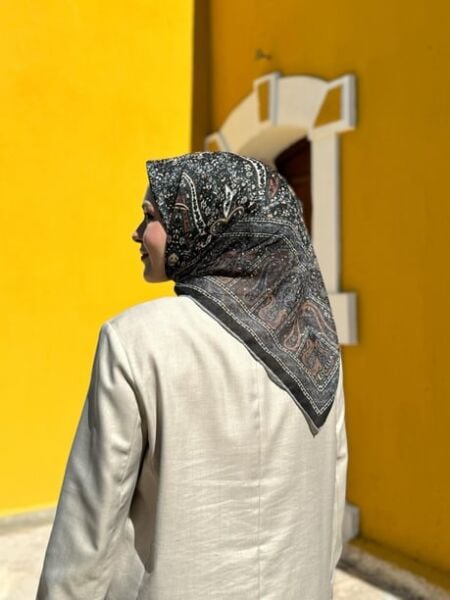 FRESCO SCARFS Soft Pamuk Etnik Desen Eşarp