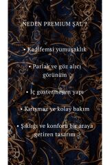 Kadın Tesettür Ipeksi Pamuk Jakar Çizgi Desen Şal*füme
