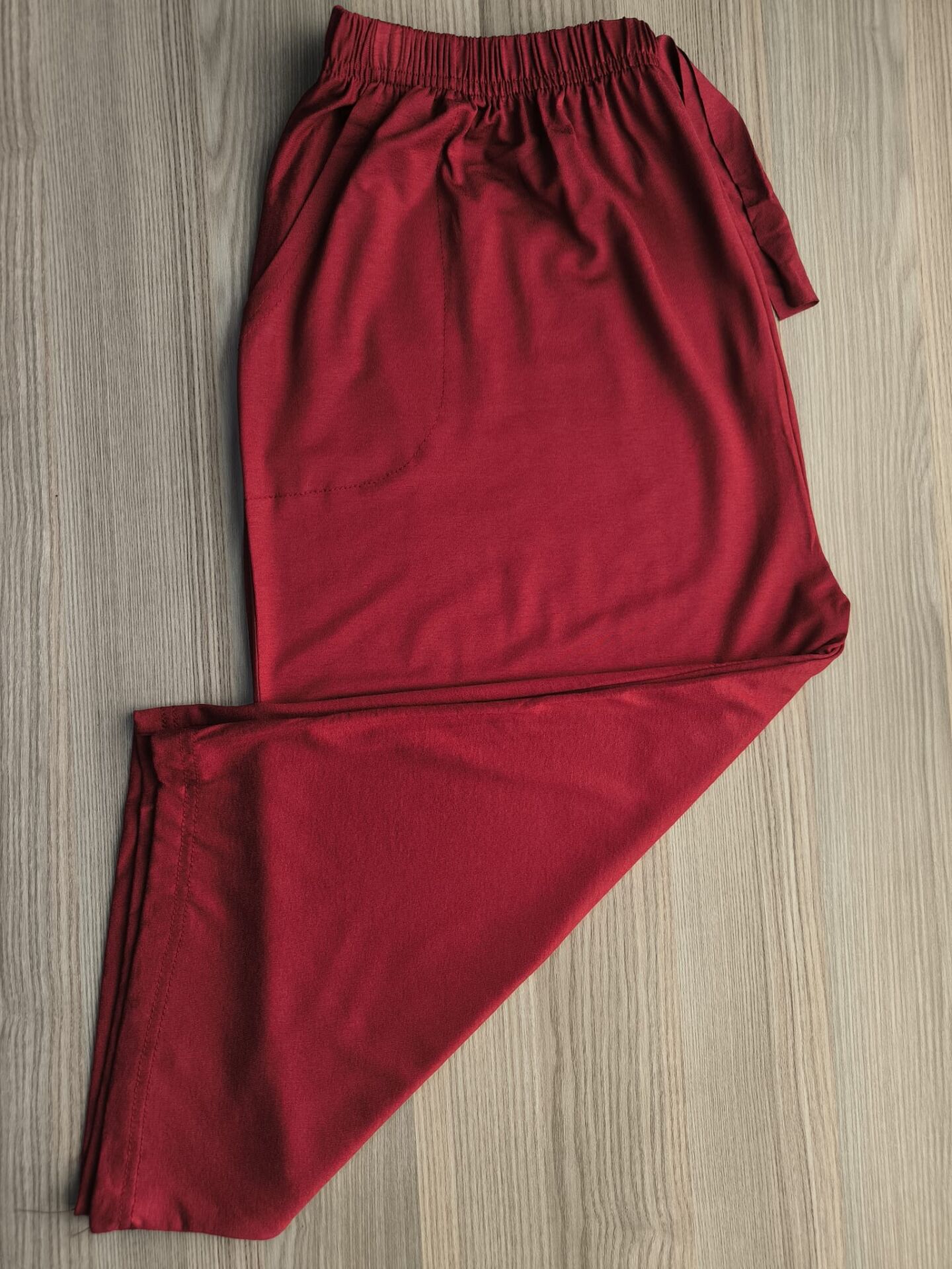 Büyük Beden Pamuklu Likralı Viskon İnce Yazlık Cepli Penye Kapri Pijama Pantolon