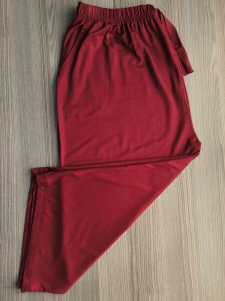 Büyük Beden Pamuklu Likralı Viskon İnce Yazlık Cepli Penye Kapri Pijama Pantolon