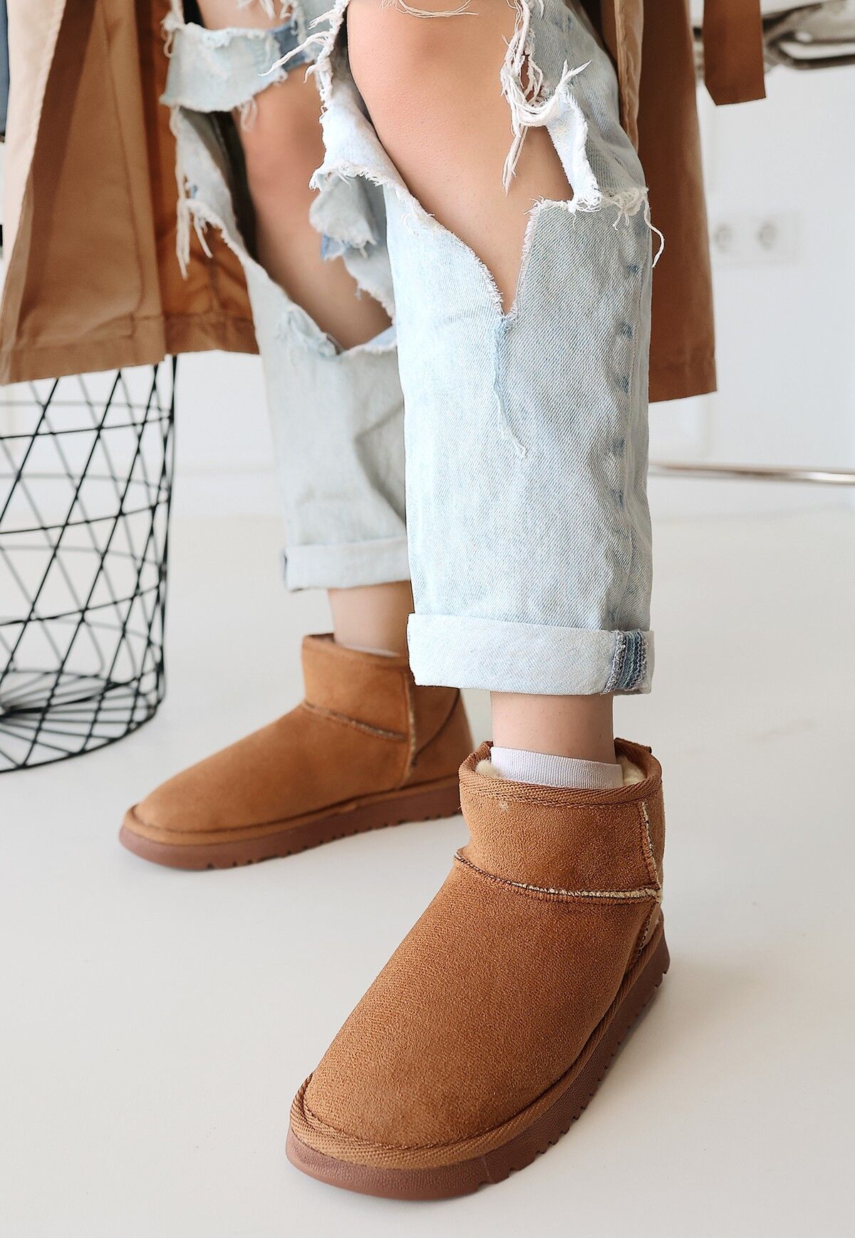 FRESCO SCARFS Taba Süet Bot 257446