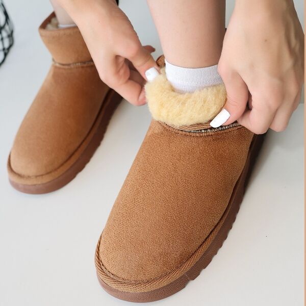 FRESCO SCARFS Taba Süet Bot 257446