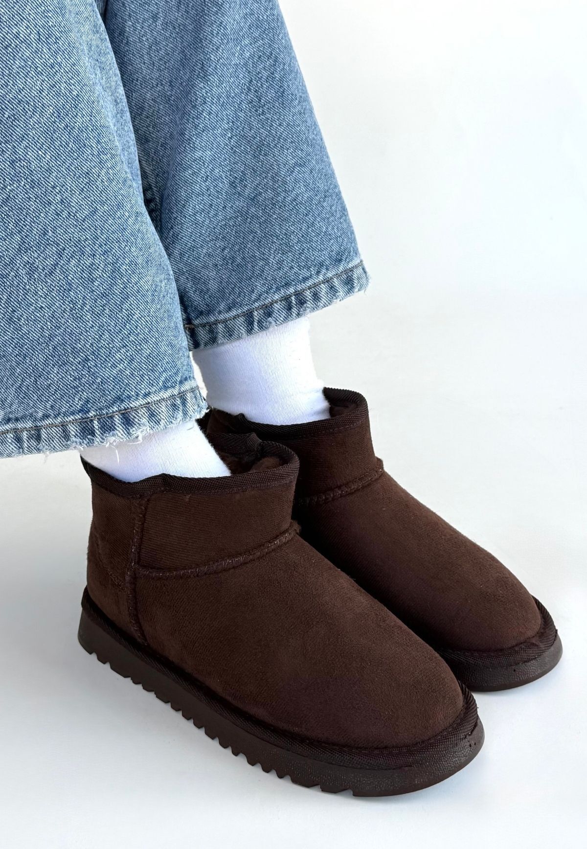 FRESCO SCARFS Kahverengi Süet Bot 265590