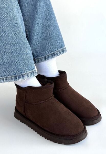 FRESCO SCARFS Kahverengi Süet Bot 265590