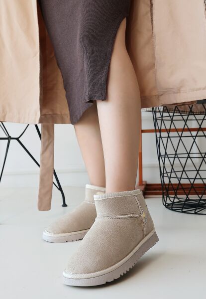 FRESCO SCARFS Bej Süet Bot 257445