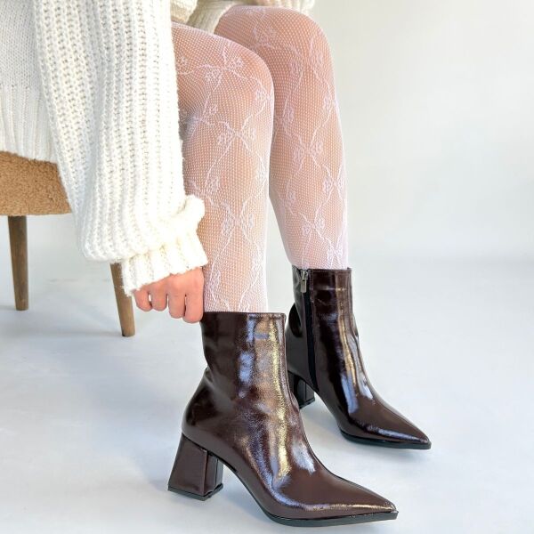 Mosy Bordo Rugan Topuklu Bot